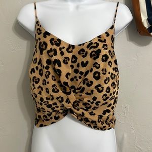Cheetah print crop top